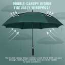ZOMAKE Automatic Open Extra Large Golf Umbrella 51/54/62/68/72 Inch, Double Canopy Vented Windproof Oversize Stick Umbrellas for Rain