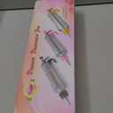 FANTEXY Dessert Decorating Syringe Set, Icing Piping Kit Stainless Steels Cake Decorating Tools 6 Piping Icing Nozzles Cupcake Decorating Kit (Silver)