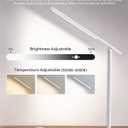 Upgraded LED Desk Lamp with Wireless Charger, Stepless Dimmable Foldable Table Lamp for Home Bedroom Office Sturdy Room, 3 Color Temperatures, Memory Function