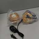 Riakrum 2 Pieces Industrial Wooden Lamp Base E26/ E27 Vintage Desk Lamp with Switch Plug Wood Small Lamp Base Polygon Industrial Night Light Boho Decor for Living Room Bedroom (No Bulb)