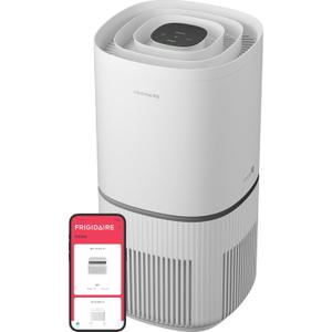 Frigidaire PureA300 XL HEPA Air Purifier with Wi-Fi for Large Rooms, Covers up to 1,685 Sq. Ft., 3-Stage Filtration, Energy Star Certification, Air Quality Monitoring, Smart Mode, Ultra Quiet, White 1685 Square Feet Wifi