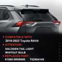 Tail Light Outer Compatible With 2019-2023 Toyota RAV4 Left Driver Side Taillight W/O bulb Replace T02804148 81560-0R090