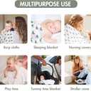 GLLQUEN BABY Receiving Blanket Boy Cotton Muslin Swaddle Blankets Girl Newborn Squares Breathable & Soft Thin Baby Blankets Cloths Double Absorbent Infant Swaddling Wrap - 6 Pack (Giraffe)