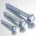 Wensilon 1/2" x 6" Zinc Plated Large Diameter Concrete Screw Actual Thickness 9/16"(14mm) for Anchoring to Masonry, Brick or Block (30 pcs)
