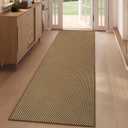 YDKGL 2x6 ft Kitchen Runner Rugs Mat Non Slip Woven Runners for Hallways Washable, Soft Long Entryway Laundry Hall Floor Runner Carpet for Indoor Backdoor Bedroom Living Room, Dark Brown/Coffee