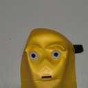 SW C3PO Movie Cosplay Latex Mask Halloween Accessories Props Adult Half Face Mask