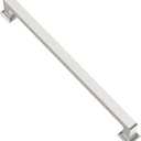 Alzassbg 6 Pack Brushed Satin Nickel Cabinet Pulls, 12-1/2 Inch(320mm) Hole Centers Cabinet Handles Square Kitchen Hardware for Cabinets AL3046SN