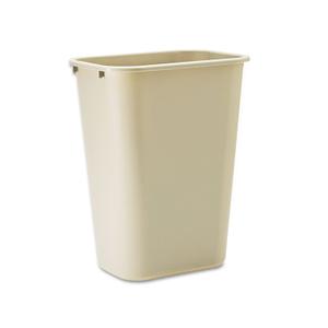 Rubbermaid Commercial Products Deskside Wastebasket/ Trash Can, 10.25-Gallon/ 41-Quart, Beige, Plastic, Garbage Can for Home/ Office, Fits Under Desk/ Sink/ Cabinet