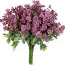 Grand Verde Wildflowers Artificial Flowers Plastic Bouquets Real Touch Faux Ranunculus DIY Home Decor Outdoors Garden Patio Balcony Wedding Decoration, Bulk 10pcs (Magenta Violet)