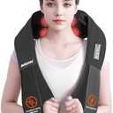 AMZPONY® Cordless Neck Massager for Pain Relief Deep Tissue, Rechargeable Shiatsu Neck and Back Massager with Heat Kneading Shoulder Massage for Body Muscle Pain Relief,Gifts for Dad Mom Friends