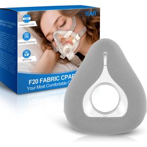 Replacement F20-Style Fabric Mask (Small), CPAP Full Face Cushion - Wrapped by Velvet for Airfit F20 & Airtouch F20, Ultra-Soft Mterial to Reduce Redness, Minimal Pressure & Enhanced Comfort