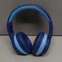 iClever BTH12 Kids Bluetooth Headphones,Colorful LED Lights Kids Headphones Wireless,74/85dBA Safe Volume,85H Playtime,Fast Charging,Bluetooth 5.2,Over Ear,Built-in Mic for iPad/Tablet/Airplane,Blue