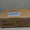 42x42 Inches Puppy Playpen with Gate, Dog Playpen for Puppies or Small Dogs, DogFence Pet Playpen for Indoor & Outdoor, Sturdy Safety DogPen with Thickened Fabric, High-Strength Nylon Wire Mesh (Blue)