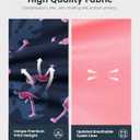 SURF CUZ Mens Swim Trunks with Compression Liner Quick Dry Swim Shorts Swimming Trunks 2 in 1 Bathing Suit Zipper Pockets (XX-Large, Dark Tropical Flamingo)