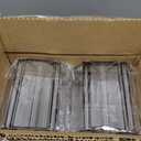 Floroom 24 Pack 5x7 Inch Clear Acrylic Sign Holders, Double-Sided Black Display Stand Picture Frames for Table Numbers, Menus, Flyers, Weddings, and Offices