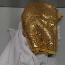 Sequin Backdrop Curtains 2 Pcs 2ftx8ft Gold Glitter Drapes 2 Pcs White Chiffon Backdrops for Wedding Party Background (Pack of 4)