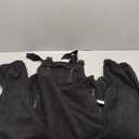 Girls Fleece Overalls Kids Warm Winter Loose Casual Jumpsuits with Pockets 5-14 Years (Black)