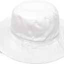 2 x Baby Sun Hat Toddler Summer Hats UPF 50+ Baby Bucket Hat Protective Bucket hat Kids Beach Hats for Baby Boy Girl (White, S)