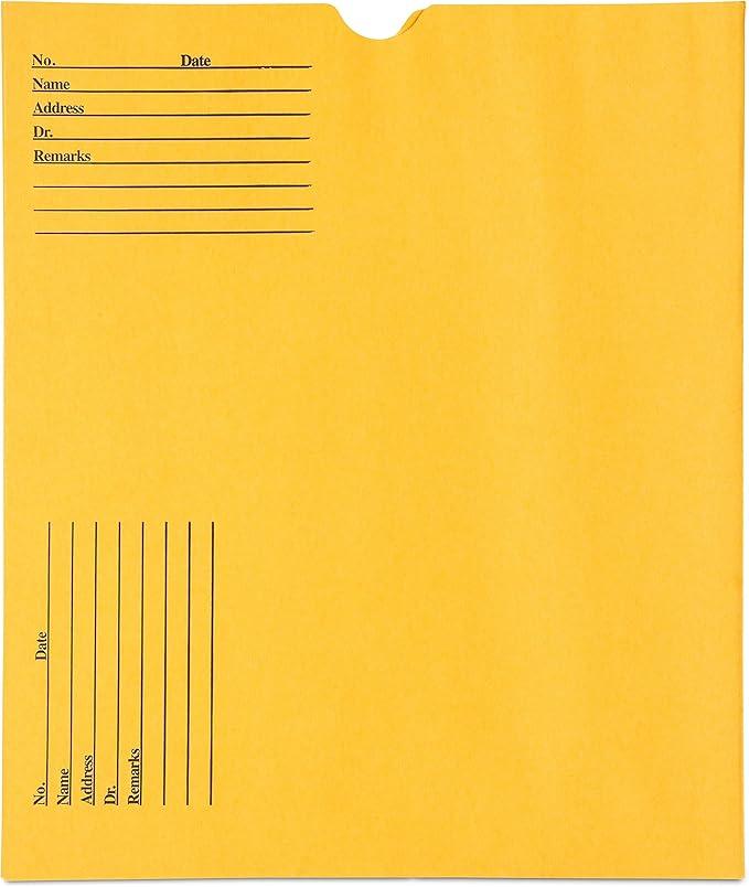 Preserver Envelope | 14-½” x 17-½” | Box of 500 | Heavy Duty Preprinted X-Ray Jacket | Offset Thumb Cut | Ideal for Radiology Departments and Medical Offices