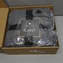 Royoliving Fuzzy Sherpa Wearable Fleece Blanket with Pockets for Adults, Ultra Soft Plush Shawl Throw Blankets (Grey, 58'' x 64'')