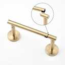 Brushed Gold Toilet Paper Holder for Bathroom, Double Post Pivoting Tissue Roll Holder, Wall Mounted Detachable TP Holder, SUS304 Stainless Steel, SHUNLI