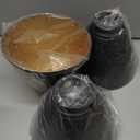 Ceiling Fan Light Covers, 3 Pack Pendant Light Shade Replacement with 1-5/8" Fitter, ALUCSET 4.7" Height and 6" Diameter, Metal Bell Shaped Cover for Chandelier Pendant Light (Dilated) (Black/Gold 3 Packs Starry Sky)