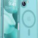 CANSHN Magnetic for iPhone 17 Case, Upgraded [Full Camera Protection] [Compatible with Magsafe] [Translucent Matte] Shockproof Protective Phone Case for iPhone 17 - Teal (iPhone 17 (6.3 Inch,2 Lens))