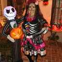 Merroyal Women's Dia de los Muertos Rose Flower Costume Headpiece Halloween Day of The Dead Costume Headband (Black)