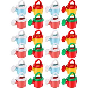 Sotiff 24 Pieces Plastic Watering Cans for Kids Watering Toys Kids Watering Can Small Toddler Garden Tools Bath Toys Beach Toys for Home Outdoor, Assorted Color