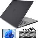 Batianda Premium Protective Case for 15 inch Microsoft Surface Laptop 5 4 3 with Metal Palm Rest - Slim Design with Superior Impact Resistance & Keyboard Cover & Screen Protector, Matte Black