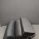 4PCS Bed Wedge Pillow for Headboard, Adjustable Wedge Pillow for Sleep Apnea, 23 Wide Triangle Pillow Wedge Set for After Surgery, Acid Reflux Relief, Snoring, Neck&Back Support, Grey