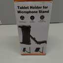 iPad Holder for Mic Stand, Extendable iPad Mic Music Stand Mount Holder with C-Clamp, 360 Rotation Adjustable Tablet Microphone Mount Holder for All 4.7-13.5" Tablet & Smartphones