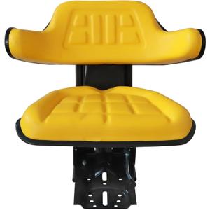 GXARTS Yellow Adjustable Tractor Suspension Seat with Tilt Waffle Style Compatible with John Deere 1020 1530 2020 2030 2040 2240 2640 2530 2550 2555 2630 5200 5210 5300 5310 5510 5400 5410 6110&More