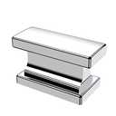 Alzassbg 15 Pack Polished Chrome Cabinet Knobs, 1.46 Inch(37mm) Rectangle Kitchen Hardware Knobs for Cabinets and Drawers AL6061CP