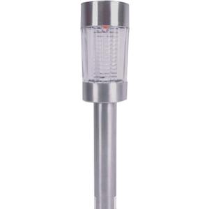 Crosslight Solar Four Multicolor Glass Metal Pathway Light - Weatherproof with Color Select LED's, Pure White, Red, Green and Blue