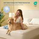 BEDLORE Waterproof Mattress Protector, Full Size Mattress Pad with Deep Pocket 6"-15" Depth, Soft Breathable Double Bed Mattress Cover for Bedroom, College Dorm, Hotel (Beige)