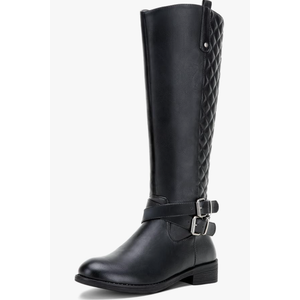 Vepose Women's 949 Knee High Boots,Tall Riding Boots Low Heel with Wide Calf and Wide Widths 8