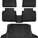 AOMSAZTO All Weather Floor Mats for Honda Accord 2026 2025 2024 2023 (Include Hybrid), TPE Floor Liner & Cargo Mat for Honda Accord Accessories 1st 2nd Row and Cargo Liner Trunk Mat Full Set, Black