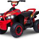 Kid Trax 12V ATV Ride On - Electric ATV, 2 Speed, Ride On Toys, Led Headlights, Quad Four Wheelers, Forward and Reverse, Kids Car Ride On, Indoor/Outdoor Toys, Max Weight 77 lb, Ages 3-8, FIRE RED, 38 inches x 24 inches x 28 inches