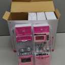 Kitchen Playset for Girls, Play Kitchen Toys for Dolls with Realistic Lights & Sounds, 56PCS Kids Pretend Play Kitchen Toy Accessories, Gifts for Toddlers Girls 3 4 5 6 Year Old