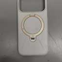 TORRAS Q3 Silicone 360 Spin for iPhone 17 Pro Case with Stand, Fit for MagSafe, Magnetic Ring Kickstand with Camera Control, Liquid Silicone Rubber Soft Phone Case for iPhone 17 Pro 6.3'', Light Ivory