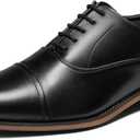 Bruno Marc Men's Lace Up Soft Cap-Toe Formal Dress Shoes (7, Black)