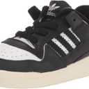 Adidas Originals Unisex-Baby Forum Low Elastic Lace Black/White/Cream White 7