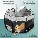 Akinerri Portable Dog Playpen, Foldable Pet Play Pen for Puppy Cat, Black