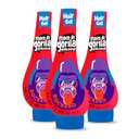 Moco de Gorila, Explosive Rocker Hair Styling Gel, Long-Lasting Hold, Reactivatable with water, 3-Pack of 11.92 Oz Each, 3 Squeezable Bottles.