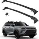 Heavy Duty Roof Rack Crossbar Compatible with Toyota Grand Highlander (Not fit LE/LE Hybrid) Lexus TX 2024up All Grades. Max 260lb Loading Capacity, Metal Lockable Anti-Theft Black