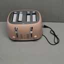 Mueller Retro Toaster 4 Slice with Extra Wide Slots Bagel, Defrost, and Cancel Function, 6 Browning Levels, Dual Independent Controls, Removable Crumb Tray and High Lift Levers, Pink