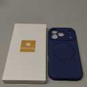 Miracase Magnetic for iPhone 17 Pro Case, Compatible with MagSafe, Integrated Silicone Camera Control Cover, 3.0mm Thicken Shockproof Drop Protection Phone Case for 17 Pro,Glass Blue