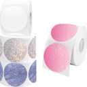 STARLIBOO 2400PCS Thermal Labels, Thermal Printer Labels Round, 2 inch Direct Thermal Stickers use for Barcode, Shipping, Customized, Compatible with Rollo & Zebra & MUNBYN (4 Rolls)