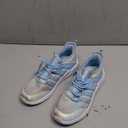 RUNSIDE Girls Tennis Shoes Lightweight Sports Kids Sneakers Lace-up for Running/Walking  (Sparkly Blue, Size 5)